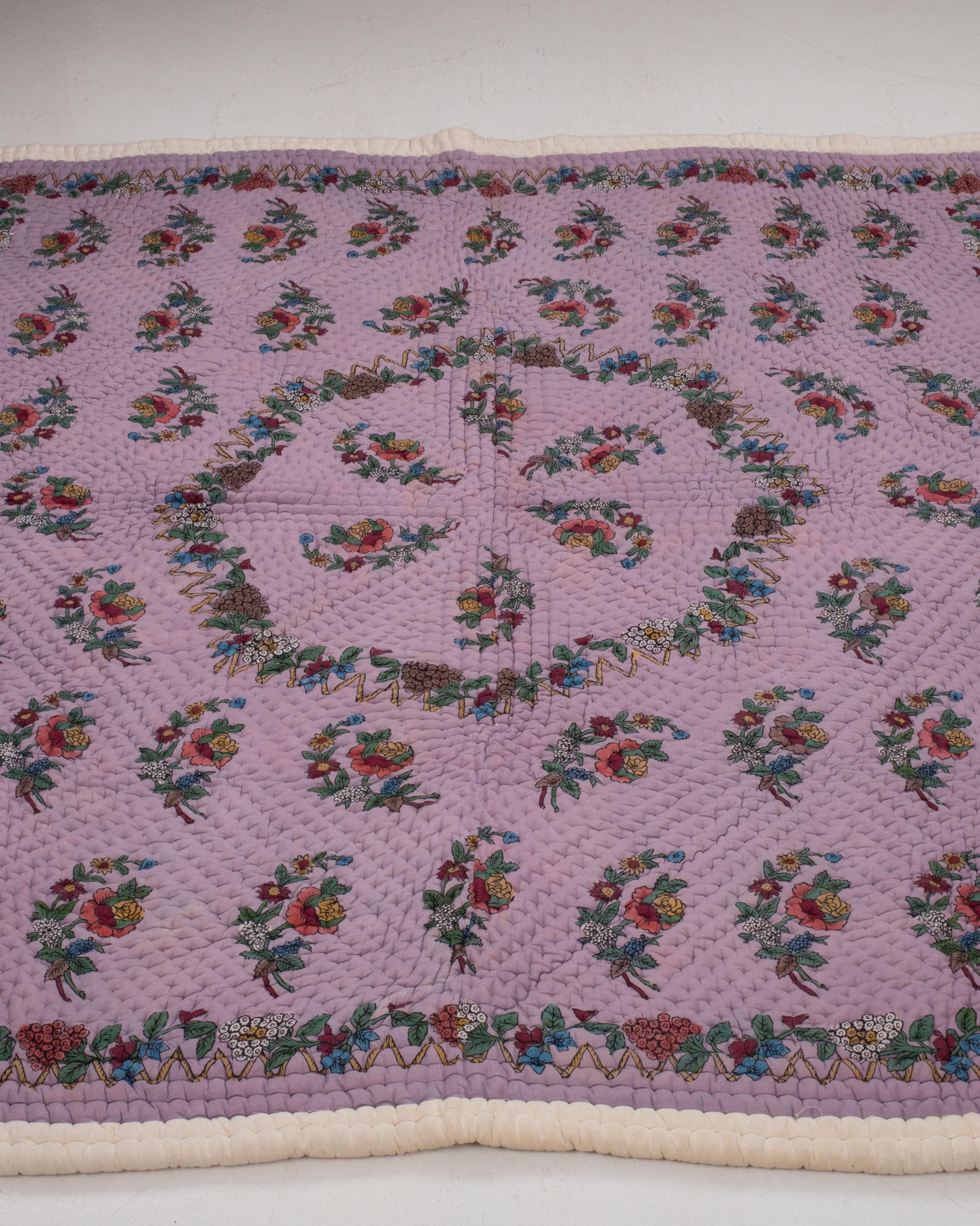 Colcha turca estampada a mano, yorgan, Turquía, principios del siglo XX. Turco en venta