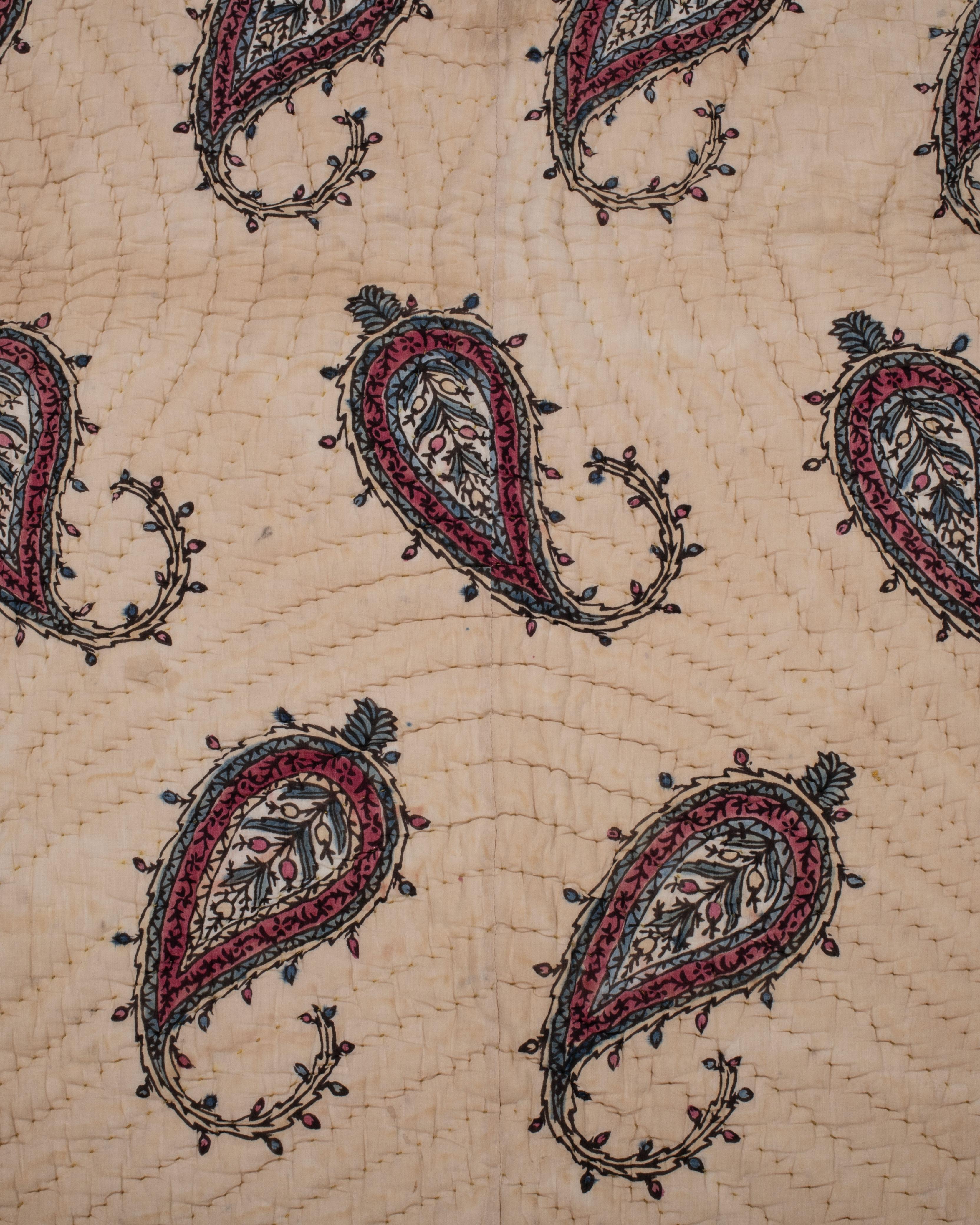 Colcha turca estampada a mano, yorgan, Turquía, principios del siglo XX. Turco en venta
