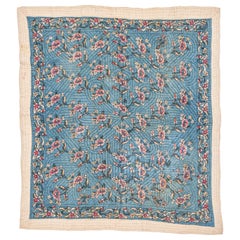 Antique Turkish Hand Block Printed Quilt, yorgan, Turkey, Early 20th C.