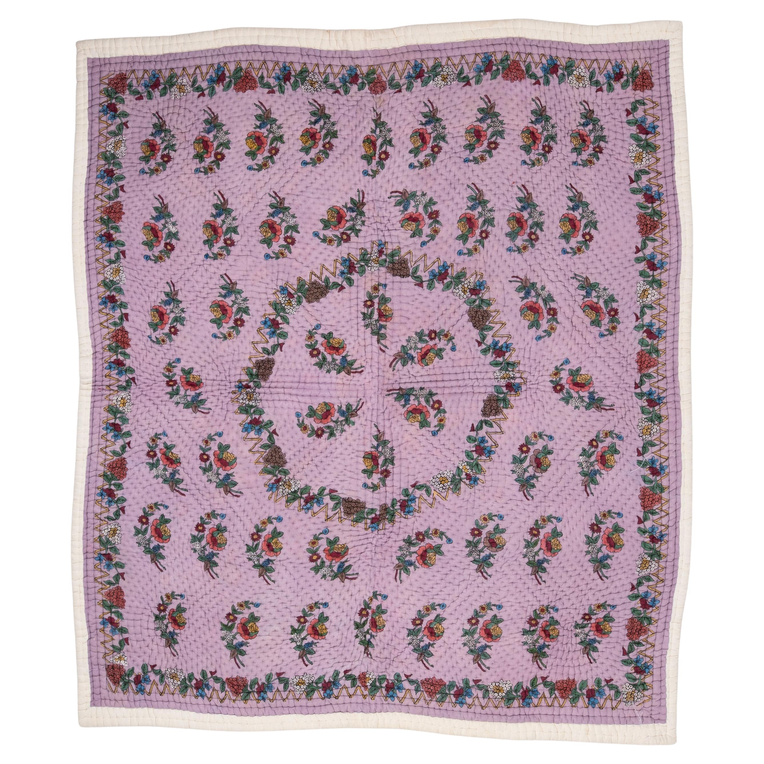 Colcha turca estampada a mano, yorgan, Turquía, principios del siglo XX. en venta