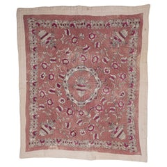 Turkish Hand Block Printed Quilt, yorgan, Turkey, Early 20th C.