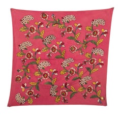 Turkish Hand Block Printed Square Panel, Bokhca, 1st Half 20th Century