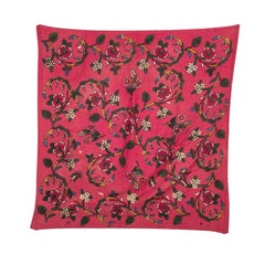 Turkish Hand Block Printed Square Panel, Bokhca, 1st Half 20th Century