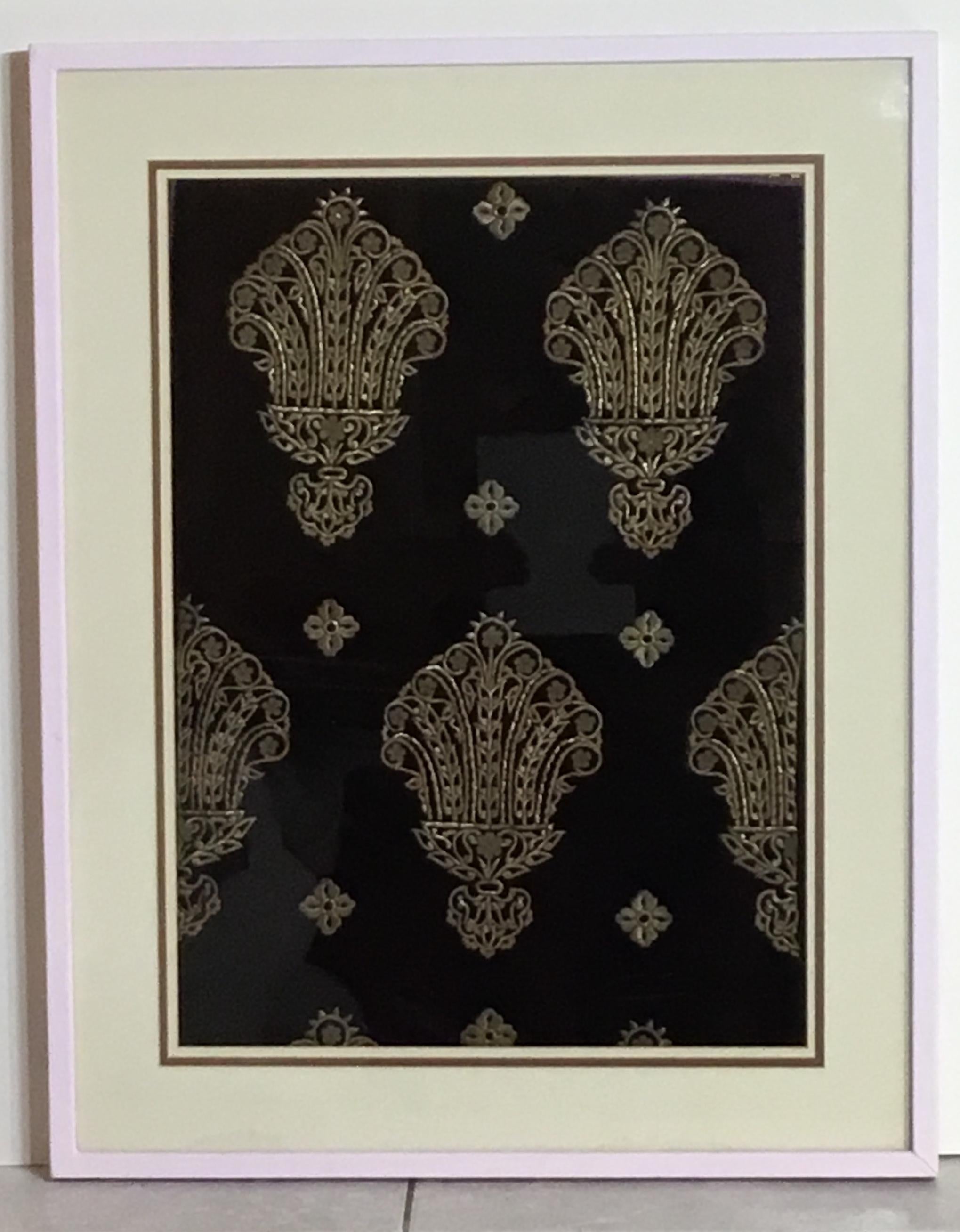 Turkish Hand Embroidery Textile in Shadowbox For Sale 7