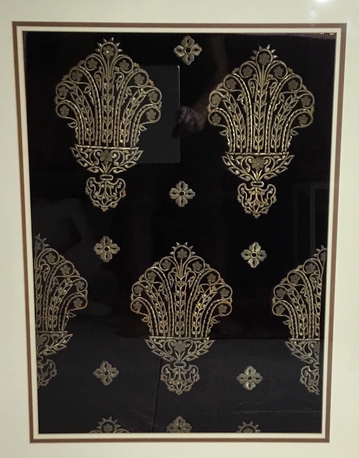 Turkish Hand Embroidery Textile in Shadowbox For Sale 9