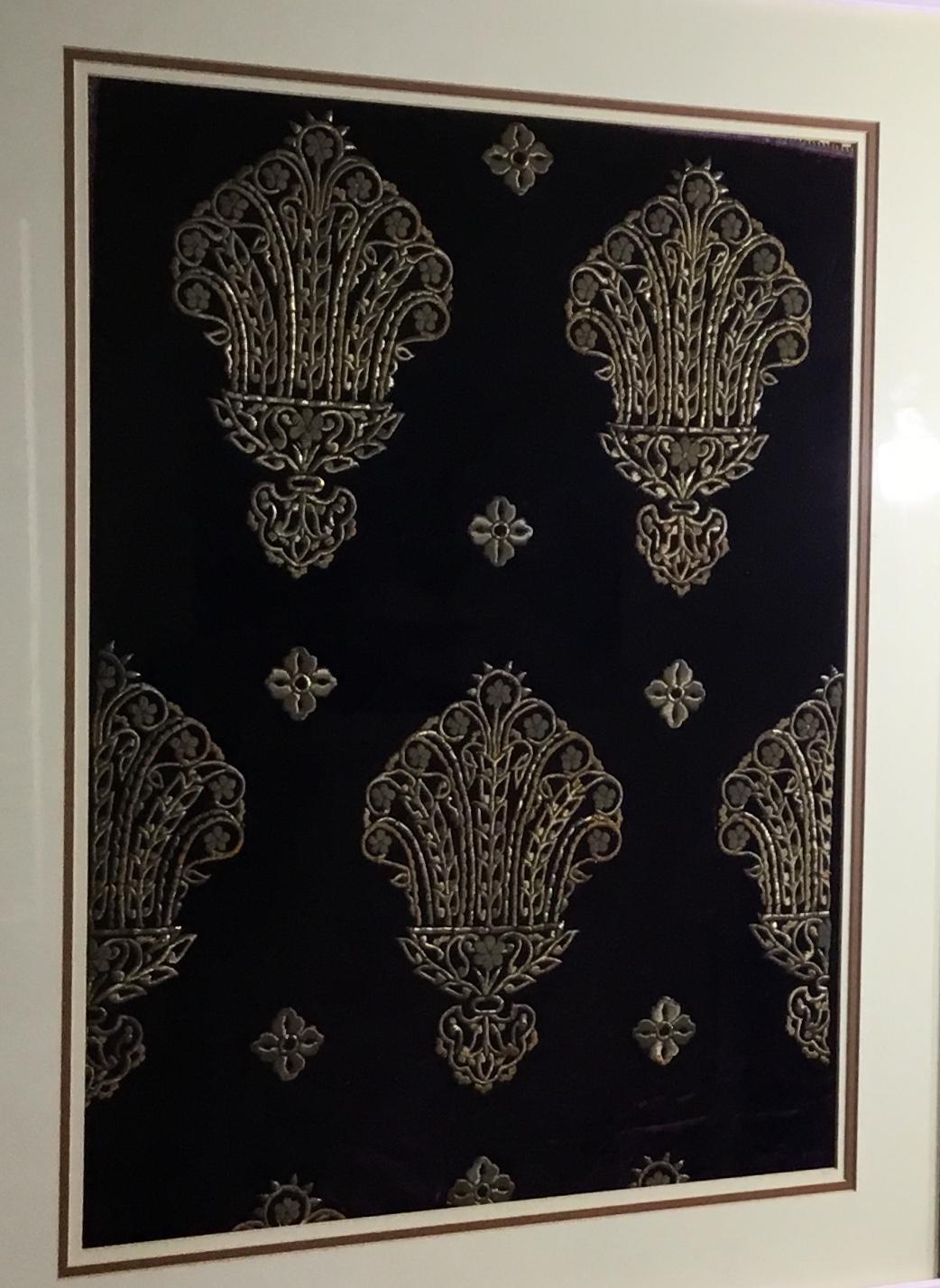 Turkish Hand Embroidery Textile in Shadowbox For Sale 11