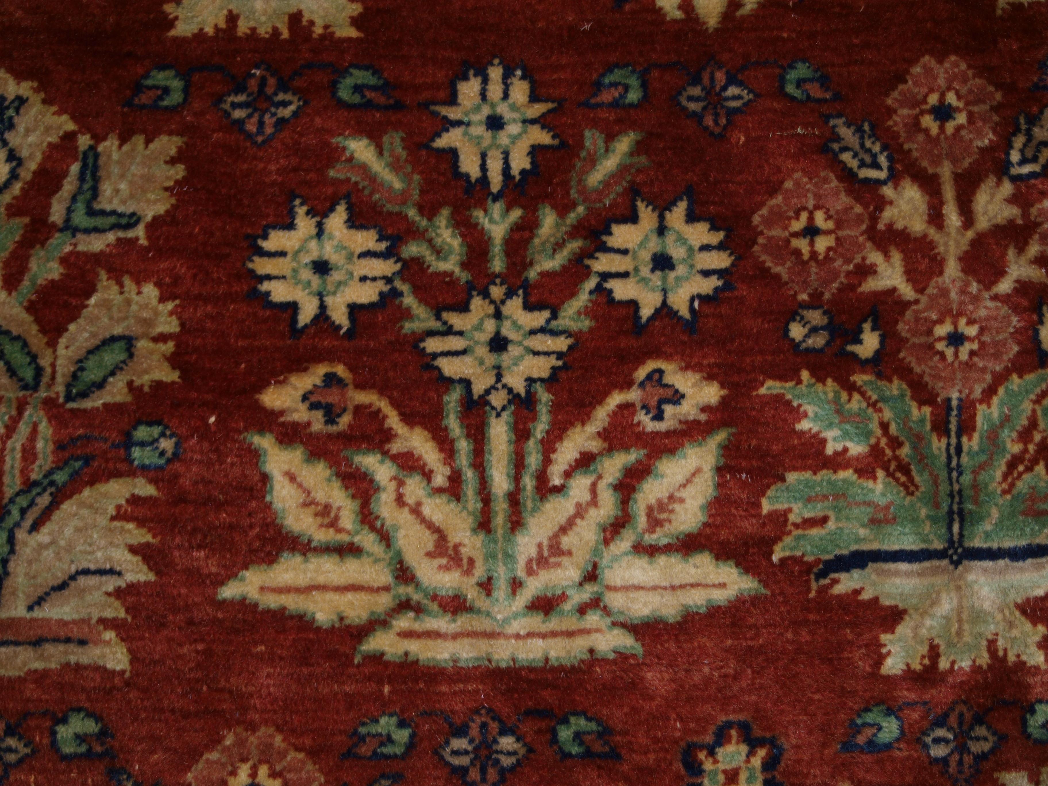 Turkish Hand Woven Carpet, a Recent Copy of a 19th century Mogul Carpet For Sale 5