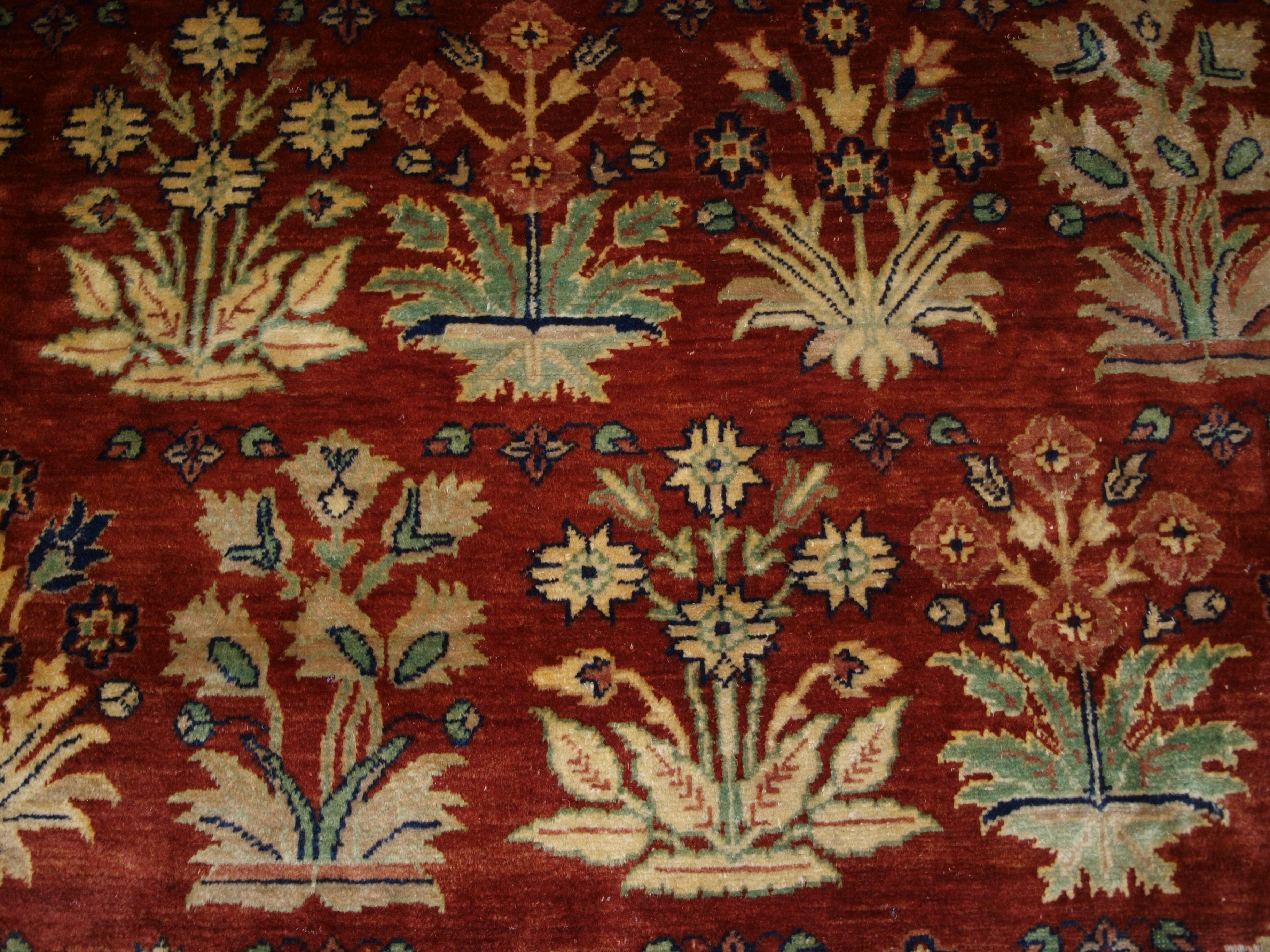 Turkish Hand Woven Carpet, a Recent Copy of a 19th century Mogul Carpet For Sale 3