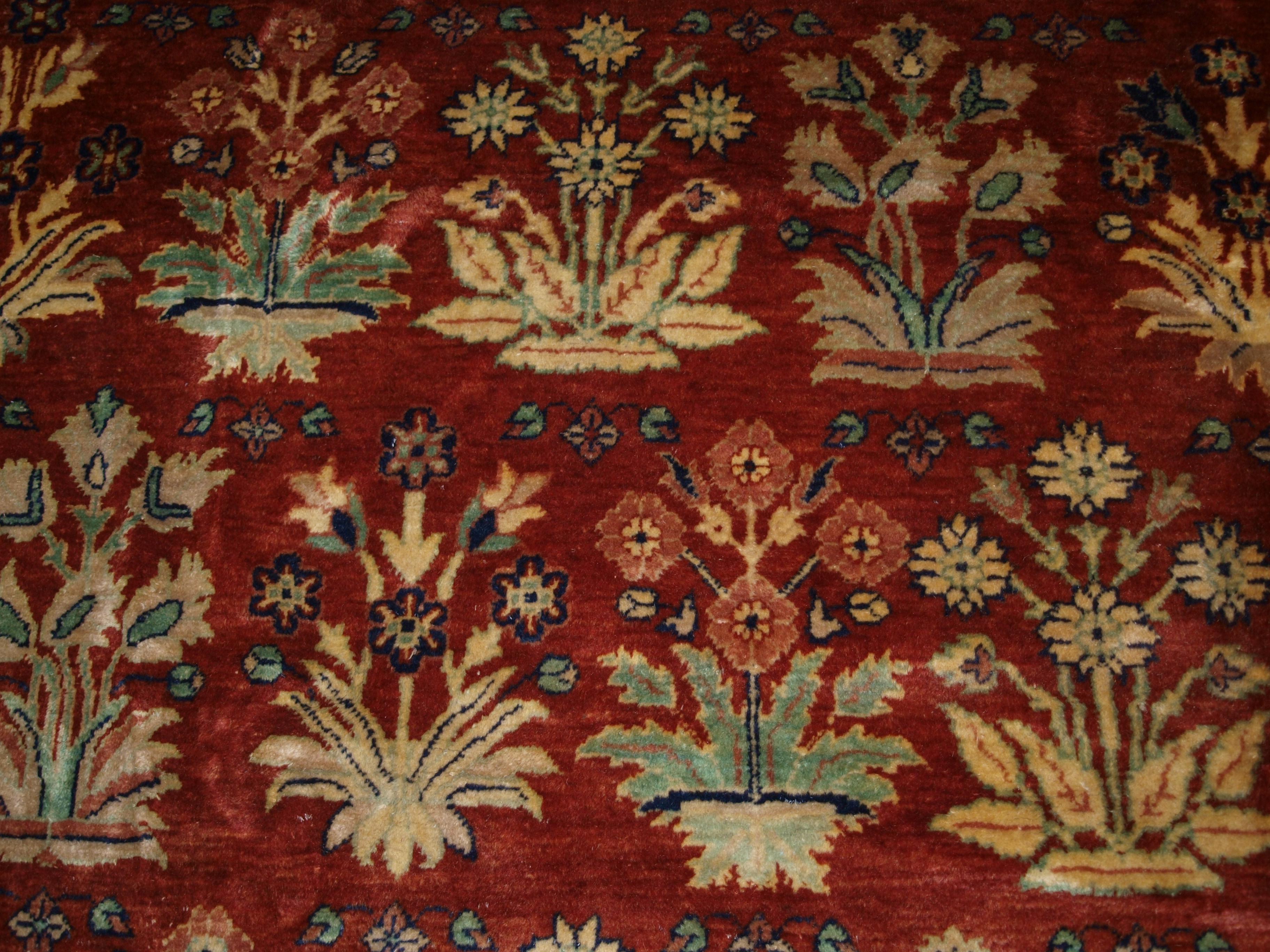 Turkish Hand Woven Carpet, a Recent Copy of a 19th century Mogul Carpet For Sale 4