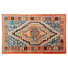 Vintage Turkish Handknotted Rug, 4' 10" x 2' 10"