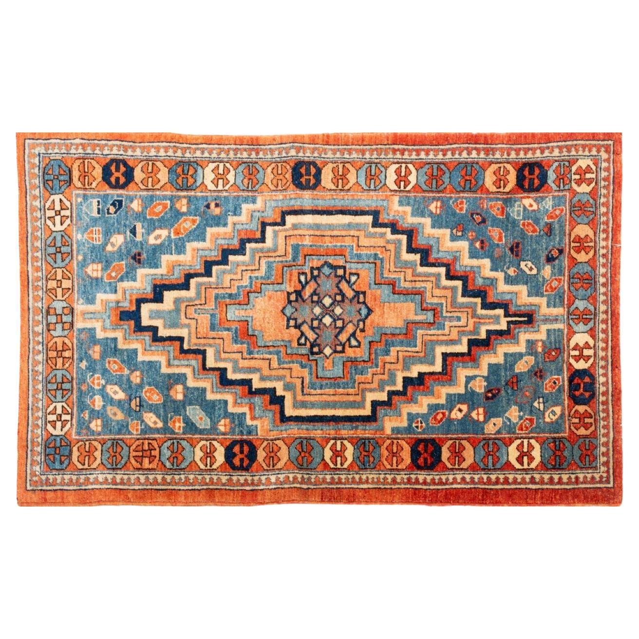 Turkish Handknotted Rug, 4' 10" x 2' 10" For Sale