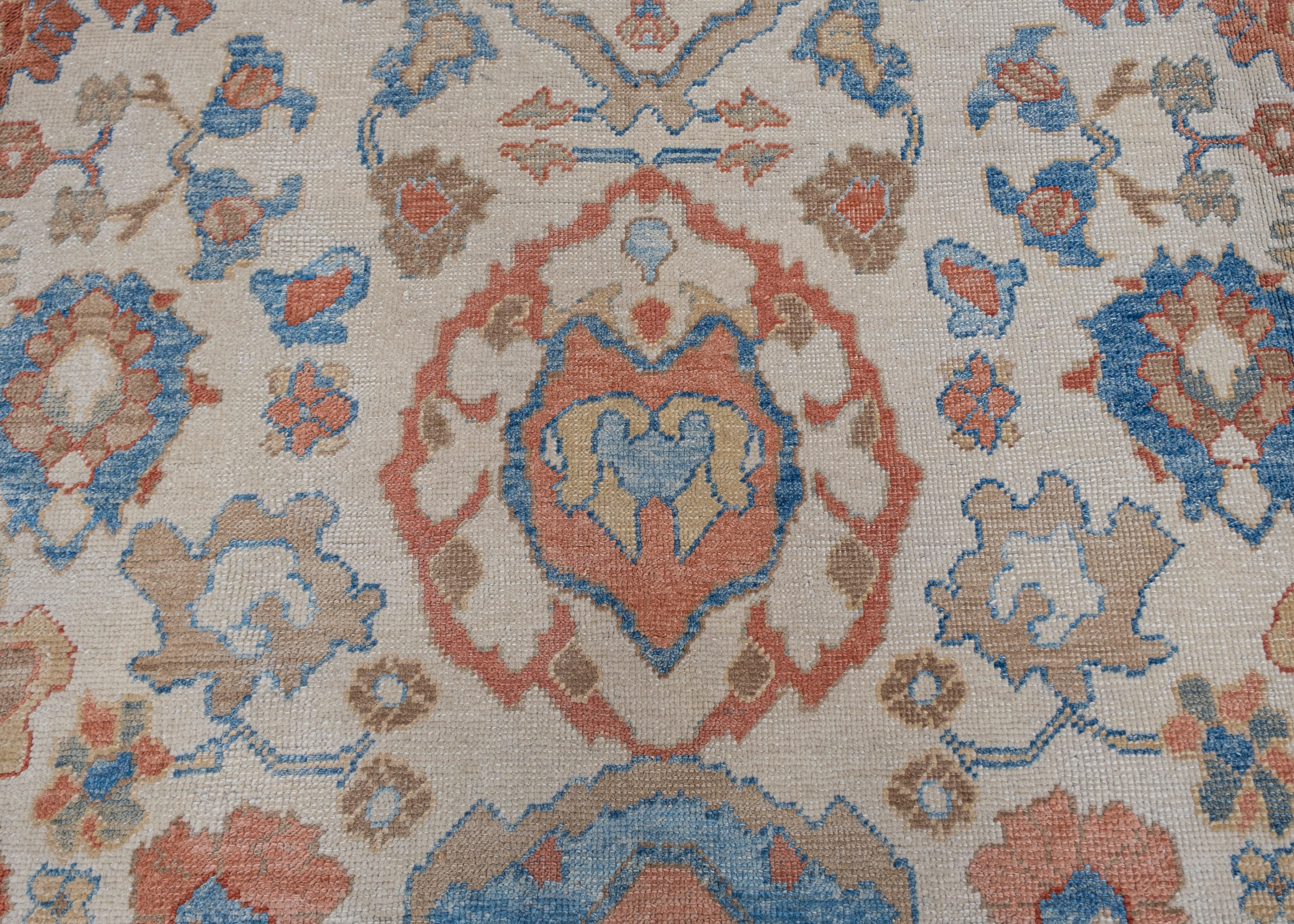 Tapis turc fait à la main Design/One floral et géométrique Tapis 13' x 16'2