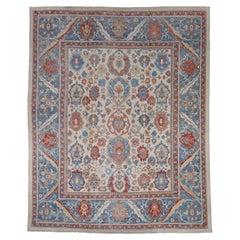 Turkish Handmade Oushak Rug Floral Geometric Design Rug 13' x 16'2"