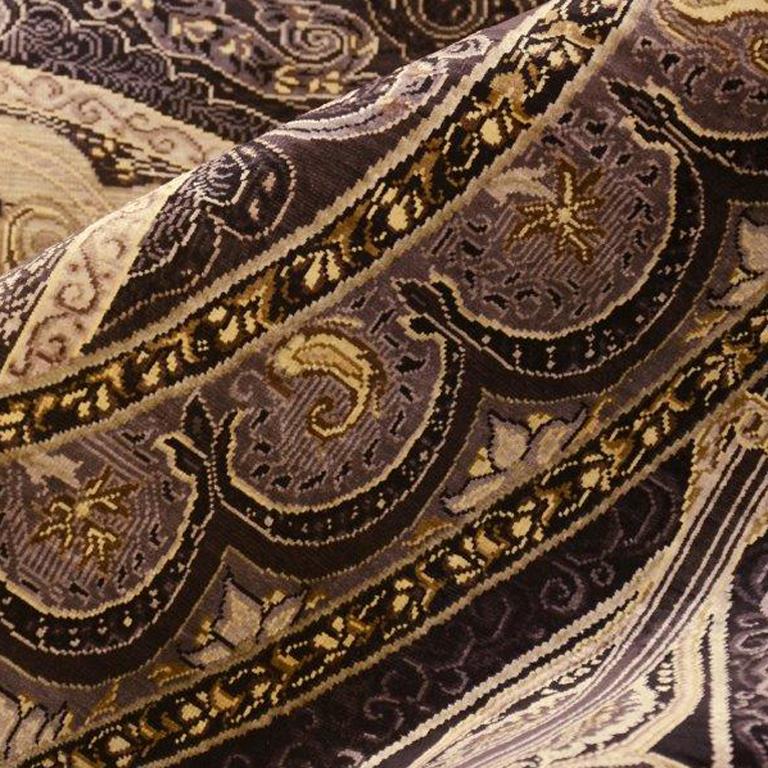 Hand-Woven Turkish Handwoven Silk Rug
