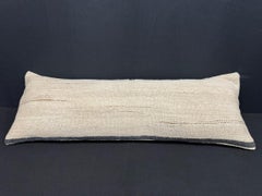 Turkish Hemp Pillow Cushion Natural Beige Black Cushion Cover  14"x40" #30433