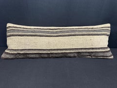 Turkish Hemp Pillow Cushion Natural Beige Black Cushion Cover 14x40 #30474