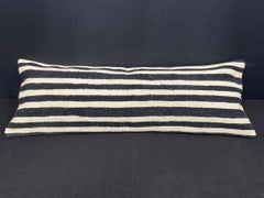 Turkish Hemp Pillow Cushion Natural Beige Black Cushion Cover  14"x40" #30509