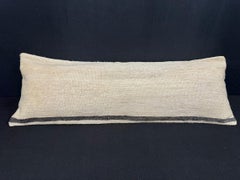Turkish Hemp Pillow Cushion Natural Beige Black Cushion Cover  14"x40" #30523