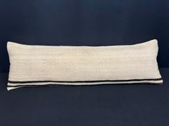 Turkish Hemp Pillow Cushion Natural Beige Black Cushion Cover 14x45 #18040