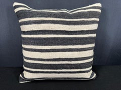 Turkish Hemp Pillow Cushion Natural Beige Black Cushion Cover  20"x20" #30536