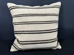 Turkish Hemp Pillow Cushion Natural Beige Black Cushion Cover 20x20 #30631