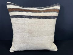 Turkish Hemp Pillow Cushion Natural Beige Black Cushion Cover 20x20 #30685