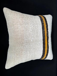 Turkish Hemp Pillow Cushion Natural Beige Black Pillow Cushion Cover 20x20 #30577