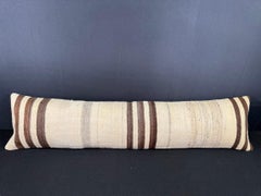Turkish Hemp Pillow Cushion Natural Beige Brown Cushion Cover 12x46 #30297