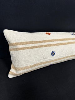 Turkish Hemp Pillow Cushion Natural Beige Brown Cushion Cover  12"x46" #30305