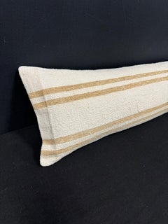 Turkish Hemp Pillow Cushion Natural Beige Brown Cushion Cover  12"x46" #30312