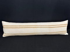 Turkish Hemp Pillow Cushion Natural Beige Brown Cushion Cover  12"x46" #30312