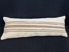 Turkish Hemp Pillow Cushion Natural Beige Brown Cushion Cover  14"x40" #30463