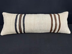 Turkish Hemp Pillow Cushion Natural Beige Brown Cushion Cover 14"x40" #30472