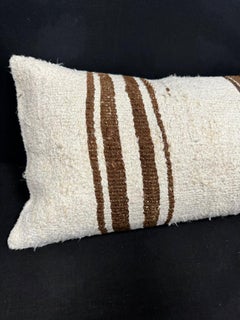 Turkish Hemp Pillow Cushion Natural Beige Brown Cushion Cover 14x40 #30481