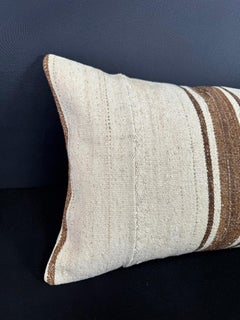 Turkish Hemp Pillow Cushion Natural Beige Brown Cushion Cover 16x24 #18117