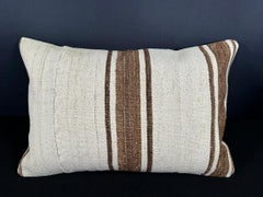 Turkish Hemp Pillow Cushion Natural Beige Brown Cushion Cover 16x24 #18117