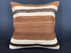 Turkish Hemp Pillow Cushion Natural Beige Brown Cushion Cover 20x20 #30605