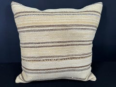 Turkish Hemp Pillow Cushion Natural Beige Brown Cushion Cover 20x20 #30611