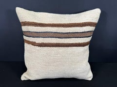 Turkish Hemp Pillow Cushion Natural Beige Brown Cushion Cover 20x20 #30618