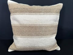 Turkish Hemp Pillow Cushion Natural Beige Brown Cushion Cover 20x20 #30646