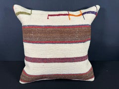 Turkish Hemp Pillow Cushion Natural Beige Brown Cushion Cover  20"x20" #30658