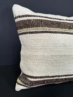 Turkish Hemp Pillow Cushion Natural Beige Brown Cushion Cover  20"x20" #30659