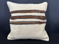 Turkish Hemp Pillow Cushion Natural Beige Brown Cushion Cover  20"x20" #30660