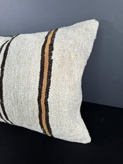 Turkish Hemp Pillow Cushion Natural Beige Brown Pillow Cushion Cover 16" x 24" #30006