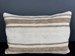 Turkish Hemp Pillow Cushion Natural Beige Brown Pillow Cushion Cover 16" x 24" #30043