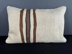 Turkish Hemp Pillow Cushion Natural Beige Brown Pillow Cushion Cover 16" x 24" #30148