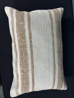 Turkish Hemp Pillow Cushion Natural Beige Brown Pillow Cushion Cover 16" x 24" #30175