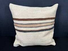 Turkish Hemp Pillow Cushion Natural Beige Brown Pillow Cushion Cover 20x20 #30538