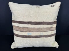 Turkish Hemp Pillow Cushion Natural Beige Brown Pillow Cushion Cover 20x20 #30579