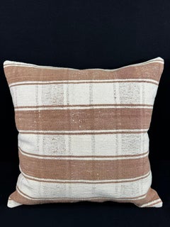 Turkish Hemp Pillow Cushion Natural Beige Brown Pillow Cushion Cover 24x24 #30343